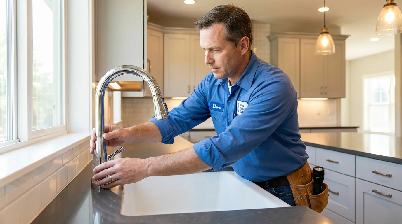 Kitchen faucet installation by Johns Plumbing LLC in Osage Beach